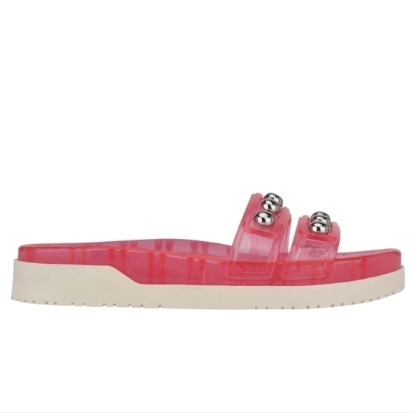 Brand New NIB Marc Fisher Trent Jelly Slide Sandals in Pink size 9 - Picture 10 of 13